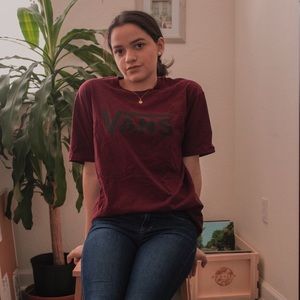 Men’s Burgundy Vans T-Shirt